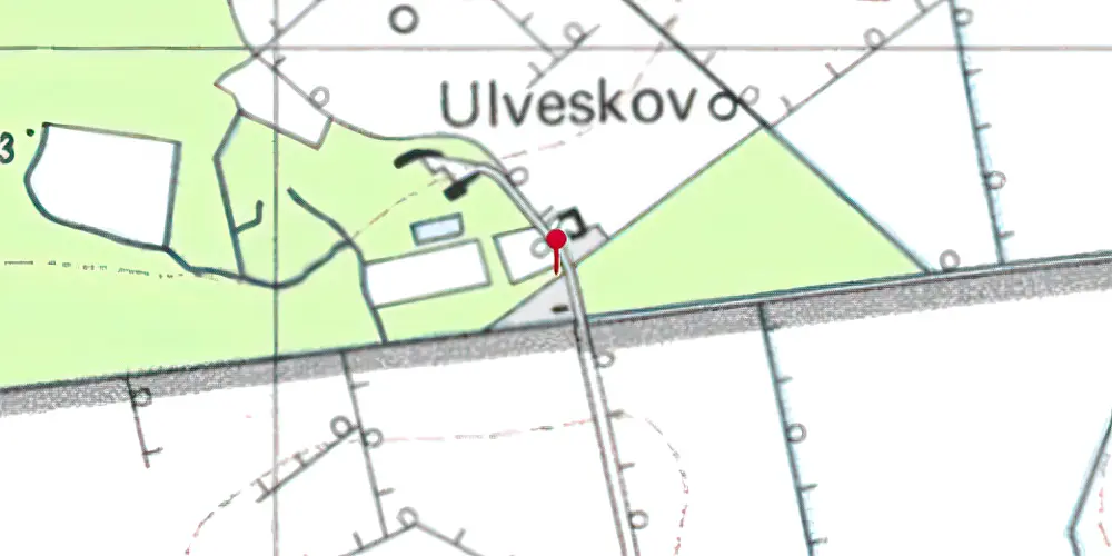 Historisk kort over Ulveskov Trinbræt