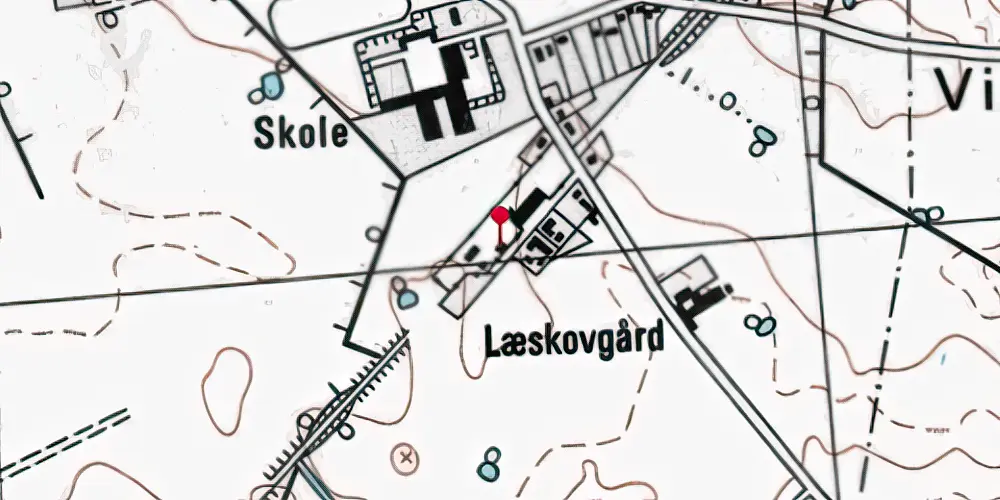 Historisk kort over Bjæverskov Station Historisk kort over Bjæverskov Station