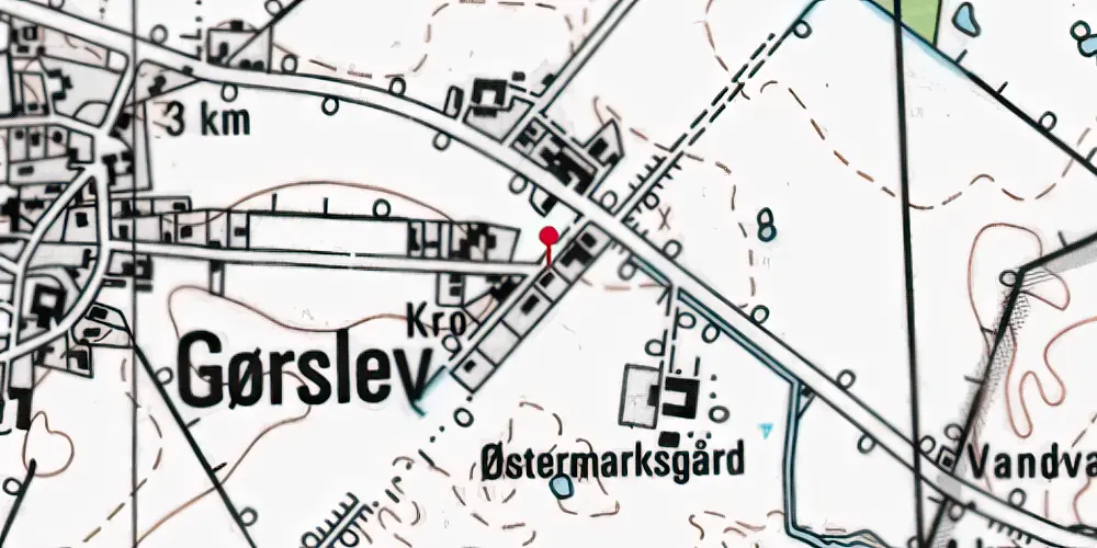 Historisk kort over Østervang Station Historisk kort over Østervang Station