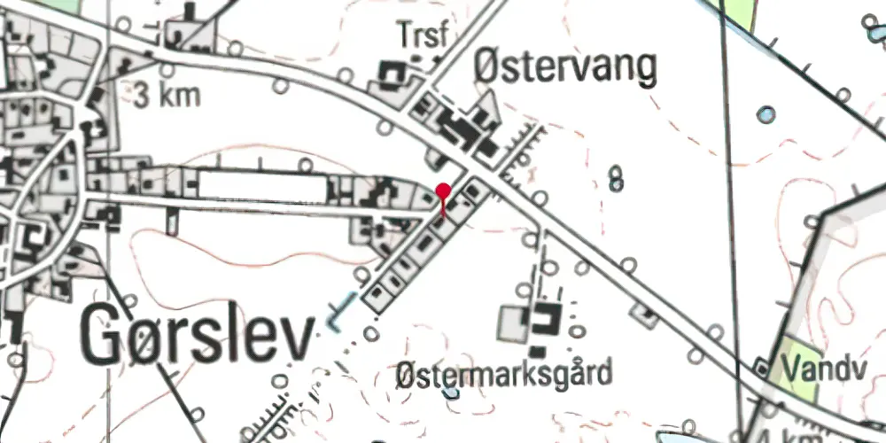 Historisk kort over Østervang Station Historisk kort over Østervang Station