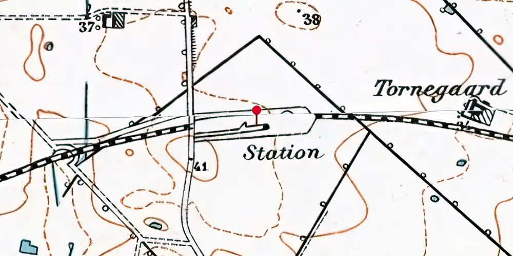 Historisk kort over Farendløse Station Historisk kort over Farendløse Station