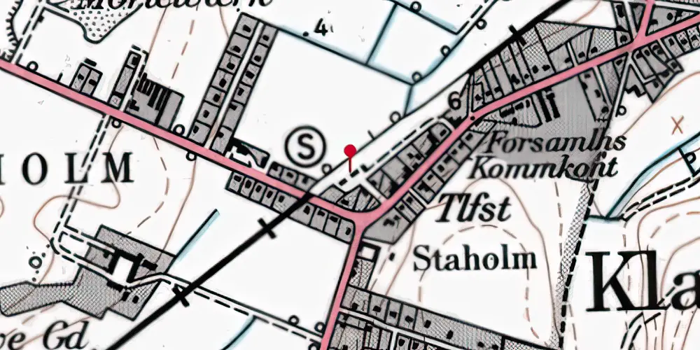 Historisk kort over Klarup Station