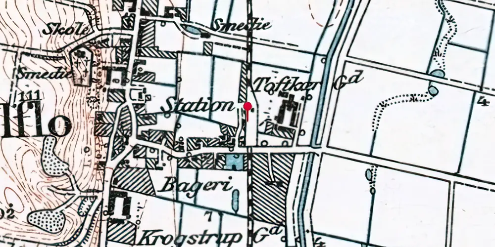 Historisk kort over Sejlflod Station Historisk kort over Sejlflod Station