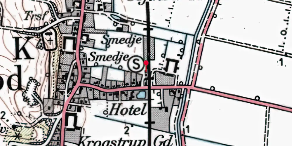 Historisk kort over Sejlflod Station Historisk kort over Sejlflod Station
