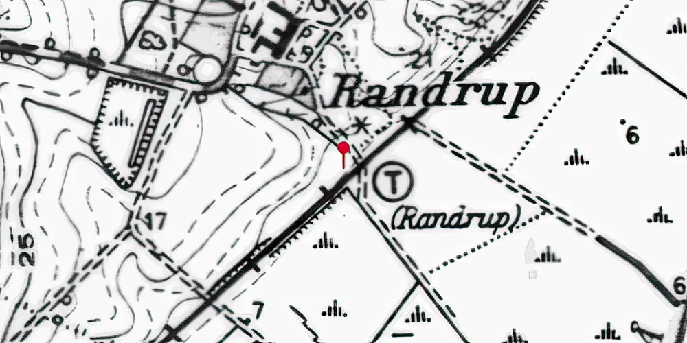 Historisk kort over Randrup Trinbræt Historisk kort over Randrup Trinbræt
