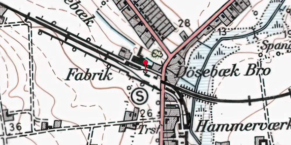 Historisk kort over Godthåb Station Historisk kort over Godthåb Station