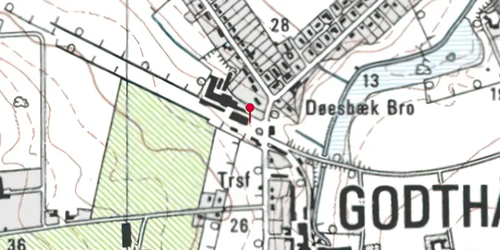 Historisk kort over Godthåb Station Historisk kort over Godthåb Station