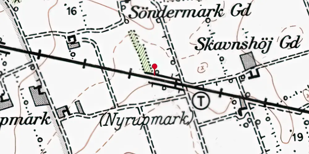 Historisk kort over Nyrup Mark Trinbræt Historisk kort over Nyrup Mark Trinbræt