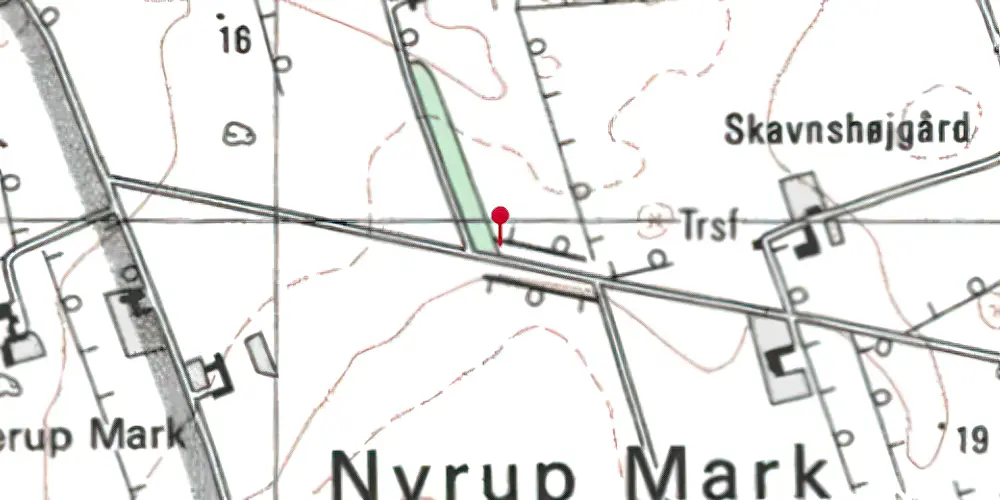 Historisk kort over Nyrup Mark Trinbræt Historisk kort over Nyrup Mark Trinbræt