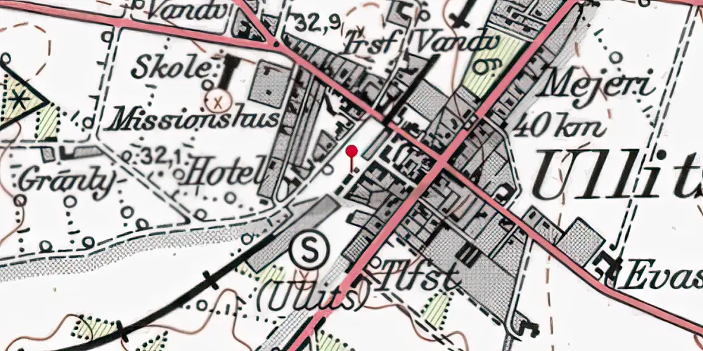 Historisk kort over Ullits Station Historisk kort over Ullits Station