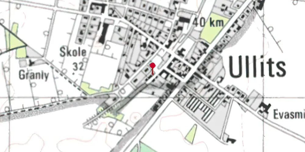 Historisk kort over Ullits Station Historisk kort over Ullits Station