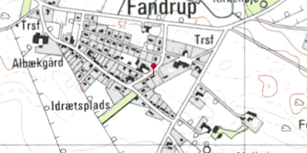Historisk kort over Fandrup Station Historisk kort over Fandrup Station