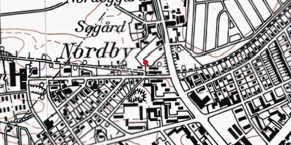 Historisk kort over Viby Nord Jylland Station Historisk kort over Viby Nord Jylland Station