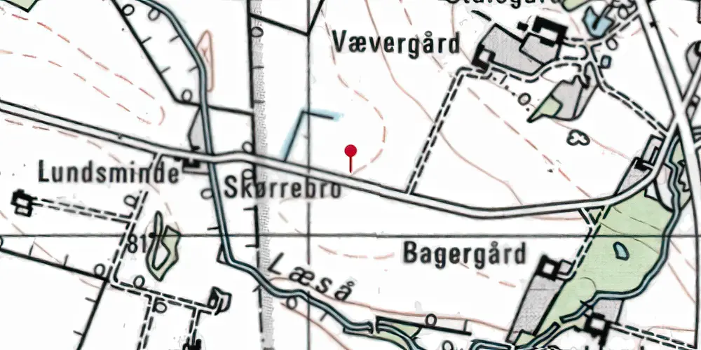 Historisk kort over Skørrebro Trinbræt Historisk kort over Skørrebro Trinbræt