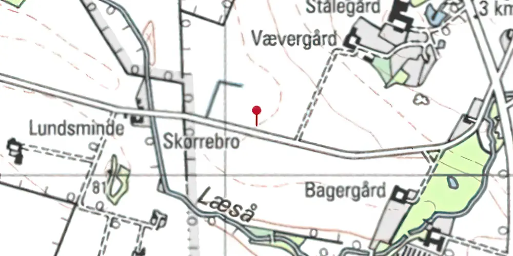 Historisk kort over Skørrebro Trinbræt Historisk kort over Skørrebro Trinbræt