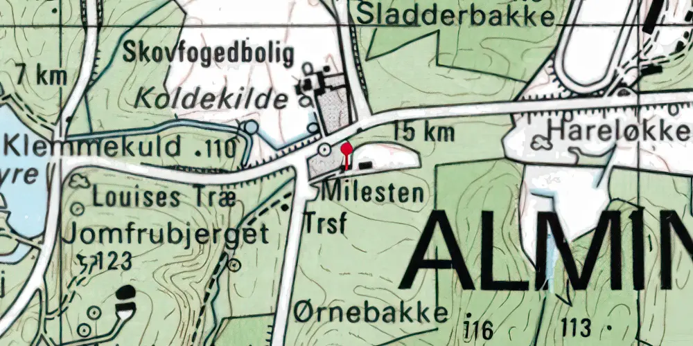 Historisk kort over Christianshøj Trinbræt med Sidespor Historisk kort over Christianshøj Trinbræt med Sidespor