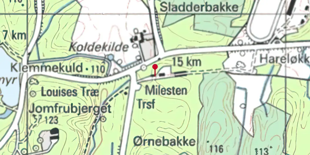 Historisk kort over Christianshøj Trinbræt med Sidespor Historisk kort over Christianshøj Trinbræt med Sidespor
