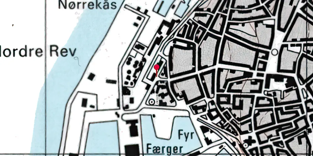 Historisk kort over Rønne H Station Historisk kort over Rønne H Station