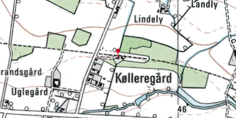 Historisk kort over Køllergårde Station Historisk kort over Køllergårde Station