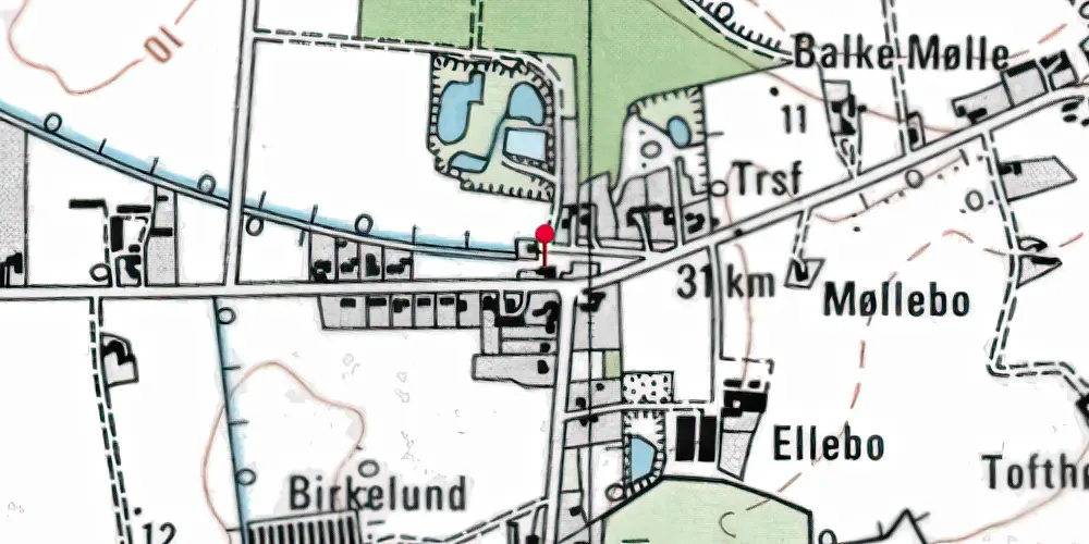 Historisk kort over Kannikegård Station Historisk kort over Kannikegård Station