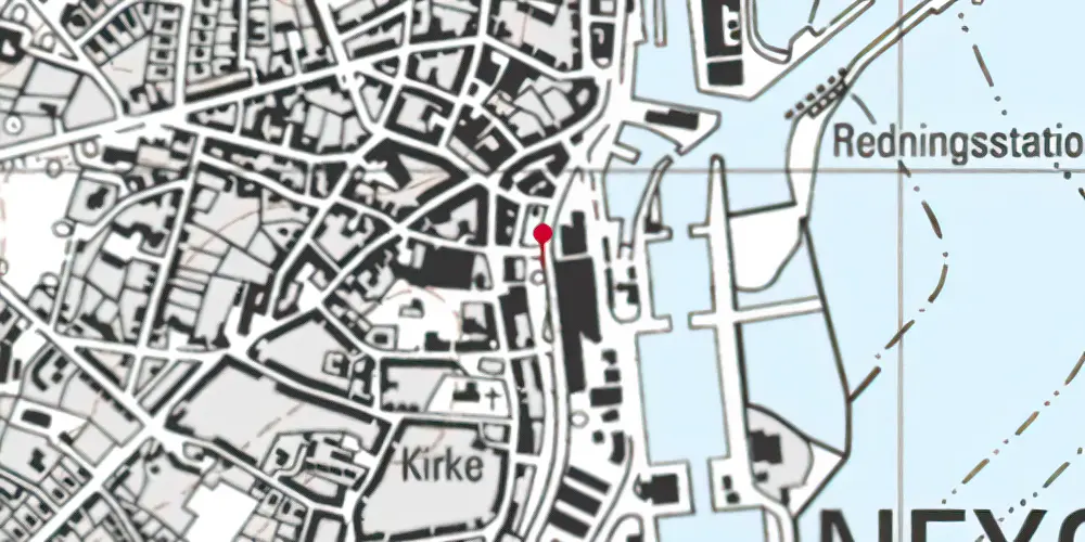 Historisk kort over Nexø Station Historisk kort over Nexø Station