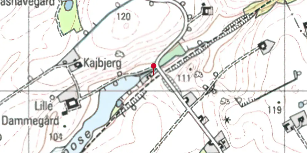 Historisk kort over Splidsgård Trinbræt med Sidespor Historisk kort over Splidsgård Trinbræt med Sidespor