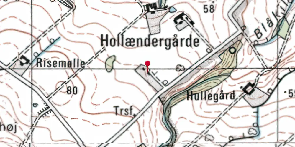 Historisk kort over Humledal Station Historisk kort over Humledal Station