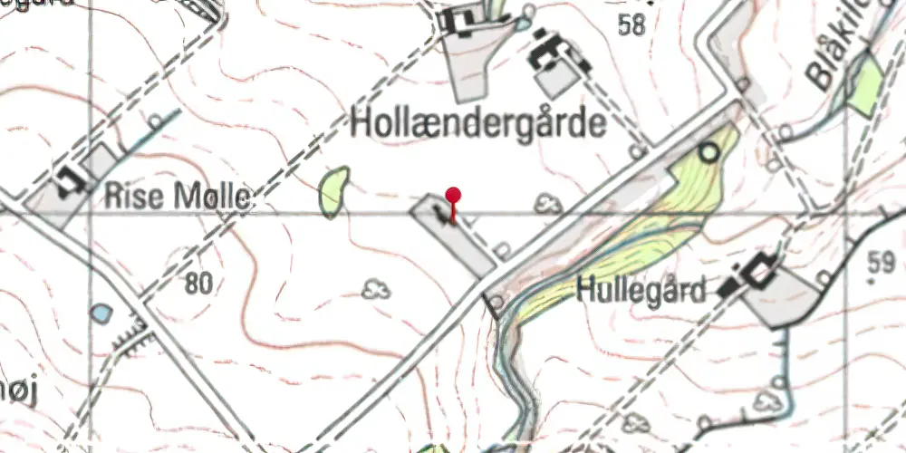 Historisk kort over Humledal Station Historisk kort over Humledal Station