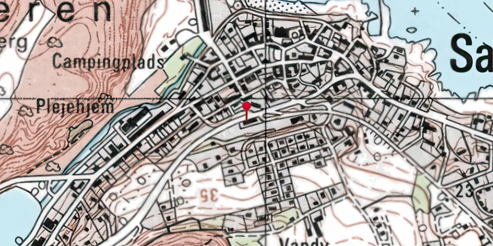 Historisk kort over Sandvig Station Historisk kort over Sandvig Station
