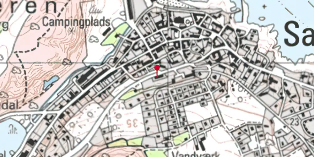 Historisk kort over Sandvig Station Historisk kort over Sandvig Station