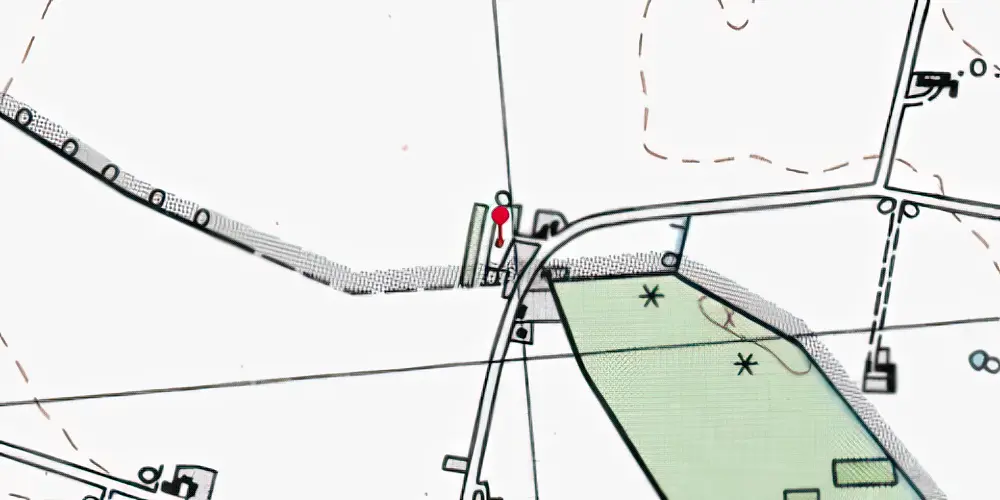 Historisk kort over Åstrup Billetsalgssted med Sidespor Historisk kort over Åstrup Billetsalgssted med Sidespor