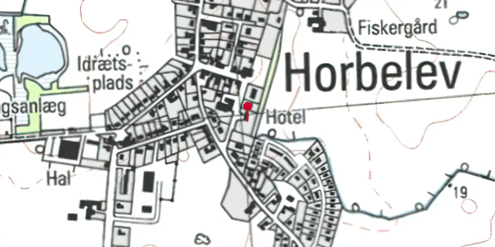 Historisk kort over Horbelev Station Historisk kort over Horbelev Station