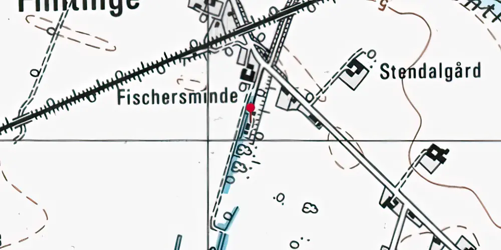 Historisk kort over Flintinge Station Historisk kort over Flintinge Station