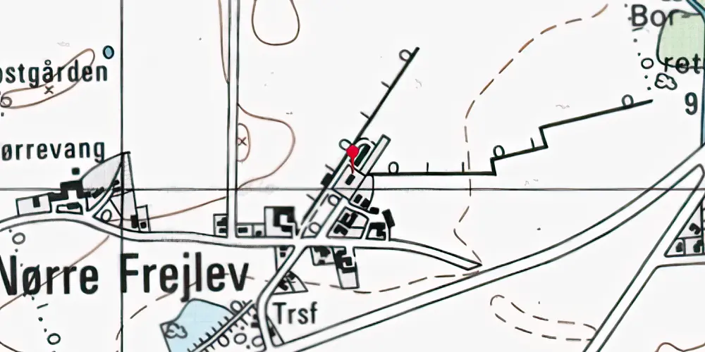 Historisk kort over Frejlev Station Historisk kort over Frejlev Station