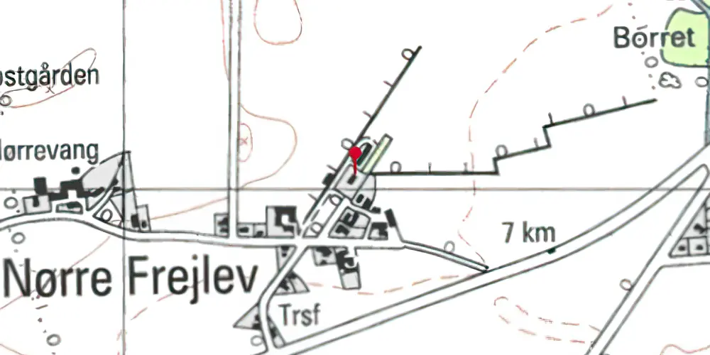 Historisk kort over Frejlev Station Historisk kort over Frejlev Station