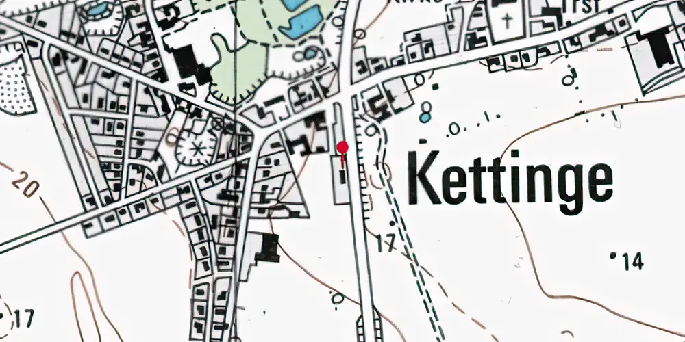 Historisk kort over Kettinge Billetsalgssted Historisk kort over Kettinge Billetsalgssted