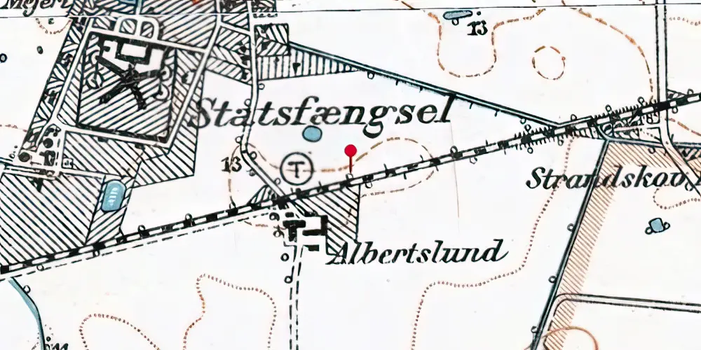 Historisk kort over Albertslund S-togstrinbræt Historisk kort over Albertslund S-togstrinbræt