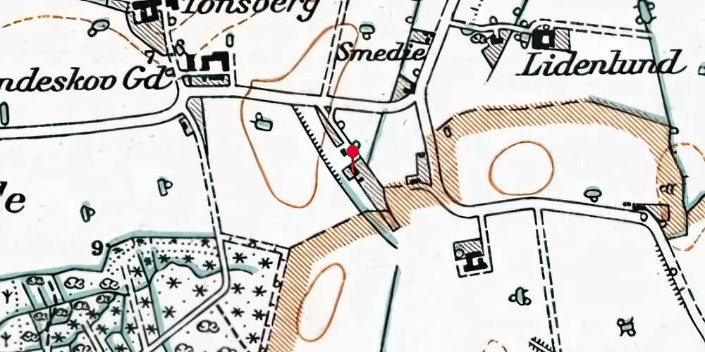 Historisk kort over Vesterborg Station Historisk kort over Vesterborg Station