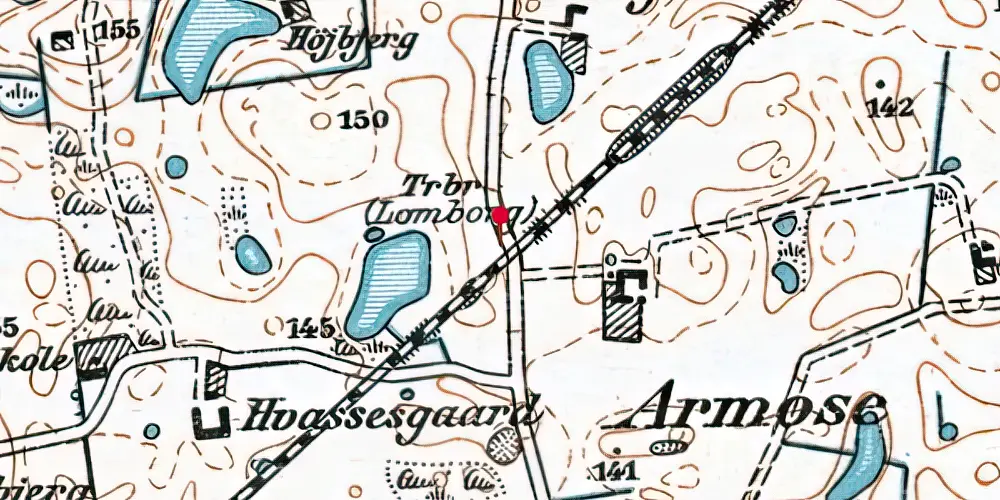 Historisk kort over Armose Trinbræt Historisk kort over Armose Trinbræt