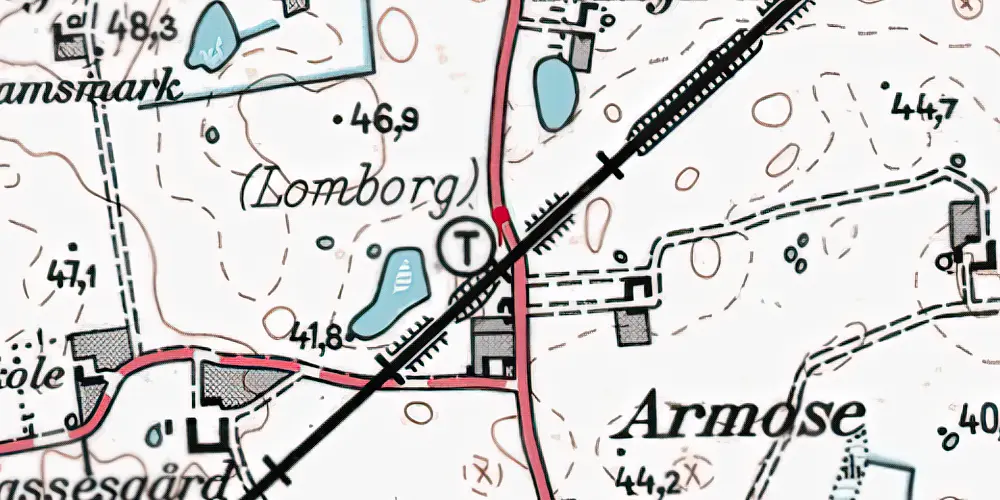 Historisk kort over Armose Trinbræt Historisk kort over Armose Trinbræt