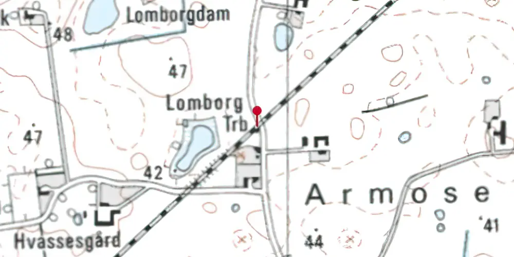 Historisk kort over Armose Trinbræt Historisk kort over Armose Trinbræt