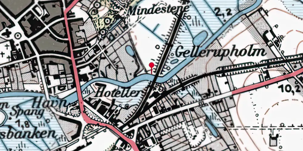 Historisk kort over Arnbjerg Trinbræt Historisk kort over Arnbjerg Trinbræt