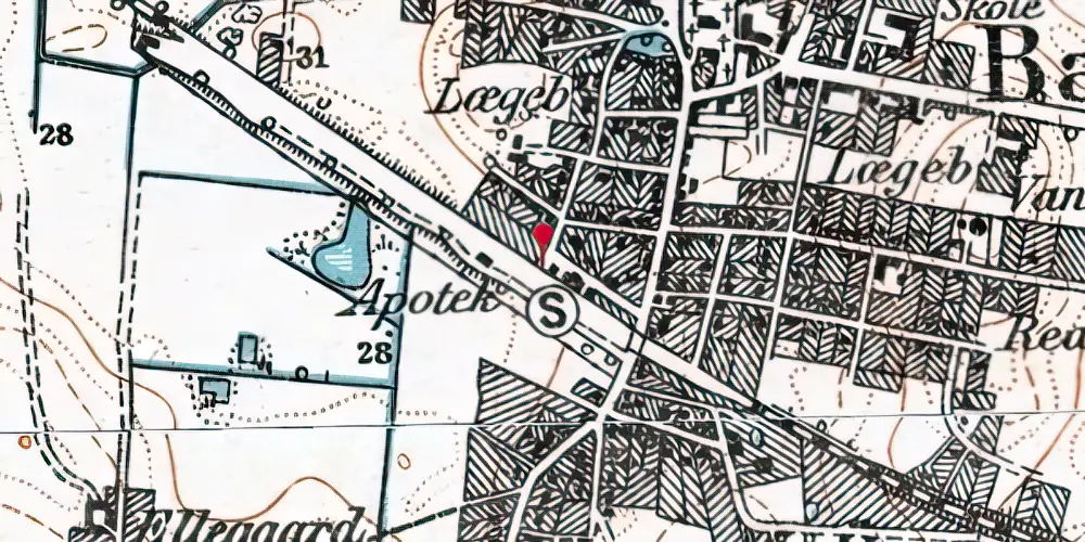 Historisk kort over Ballerup Stationscenter