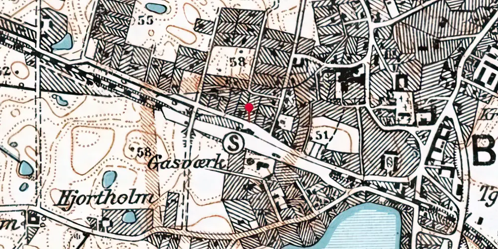 Historisk kort over Birkerød Station Historisk kort over Birkerød Station