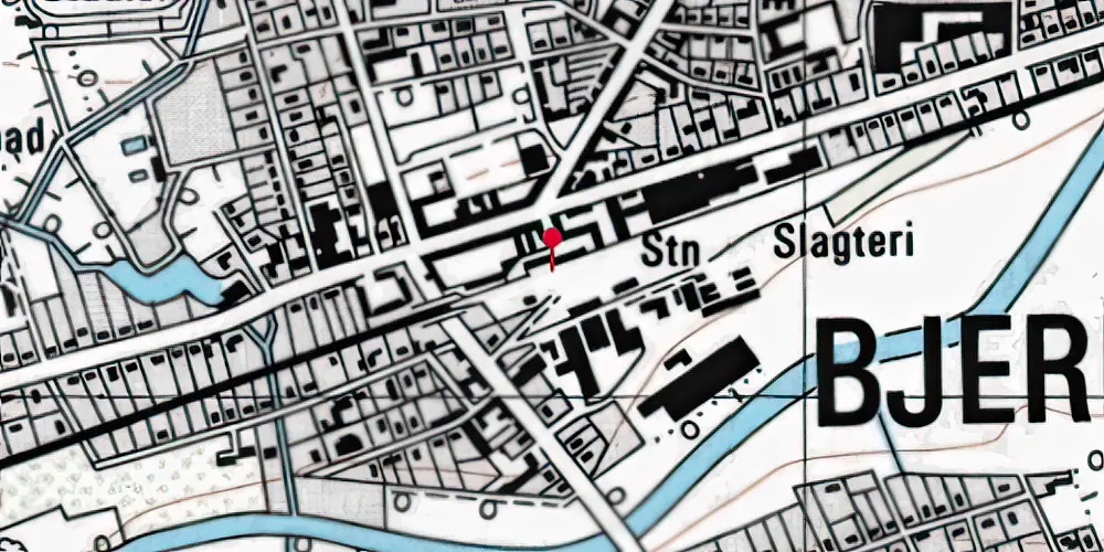 Historisk kort over Bjerringbro Station