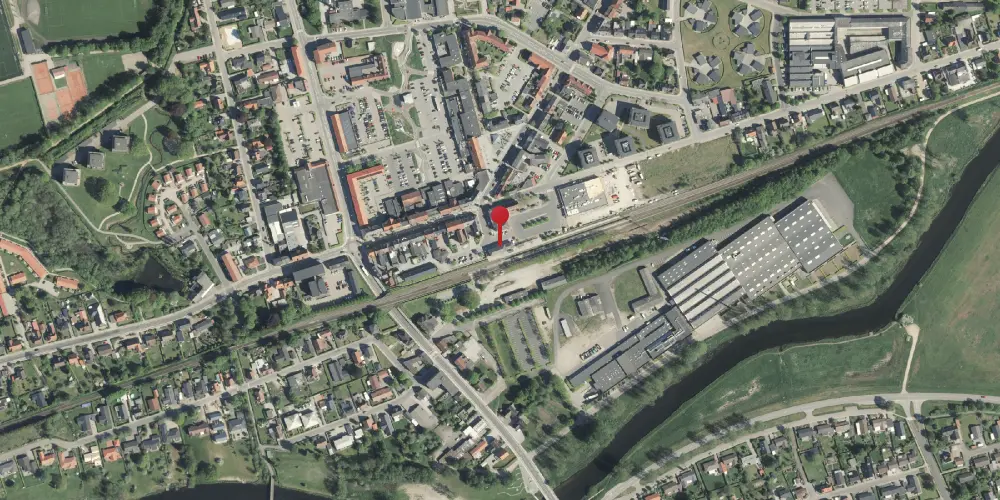 Historisk kort over Bjerringbro Station