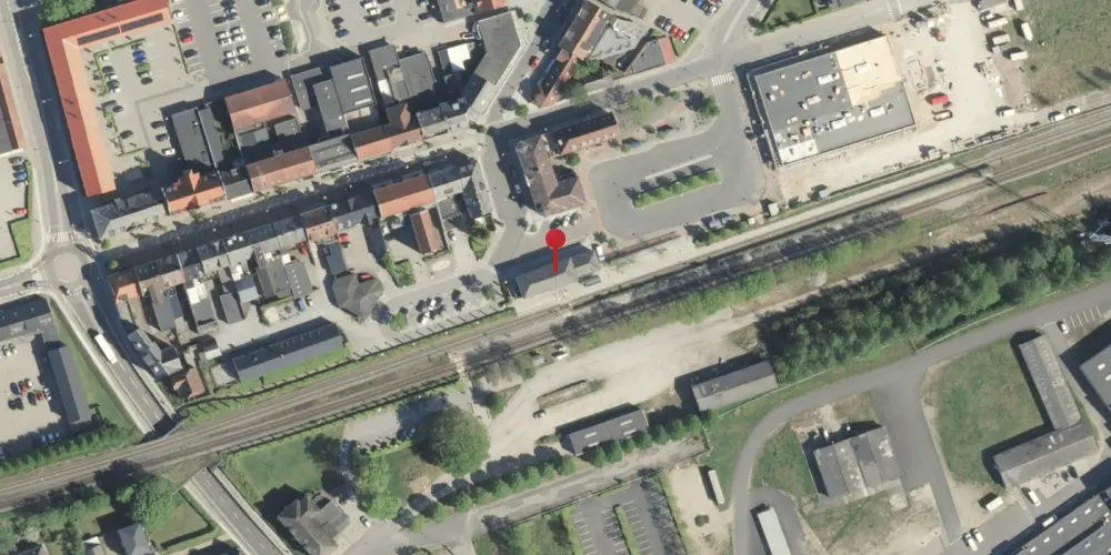 Historisk kort over Bjerringbro Station