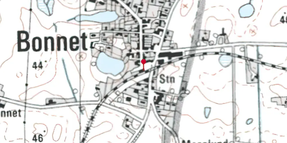 Historisk kort over Bonnet Station Historisk kort over Bonnet Station