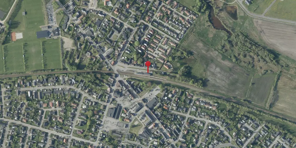 Historisk kort over Bording Station