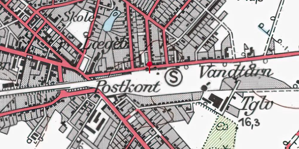Historisk kort over Bramming Station Historisk kort over Bramming Station